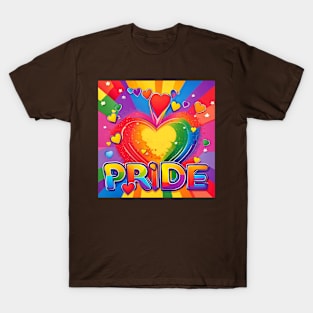 Pride -  Rainbow Heart Explosion I T-Shirt